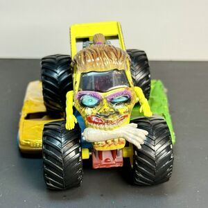 Monster Jam Zombie Girl Ponytail Yellow Wheels Truck HTF 1/64 Loose Mrs